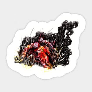 Wildebeest Skull Sticker